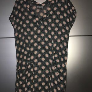 Bimba Y Lola Green Geometric Print Ruffle Dress with Pockets P1168